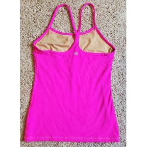 lululemon athletica Tops - Lululemon Power Y tank hot pink size 4 lululemon athletica Tops - Lululemon Power Y tank hot pink size 4
